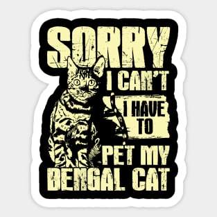 Funny Bengal Cat Lover Gift Sticker